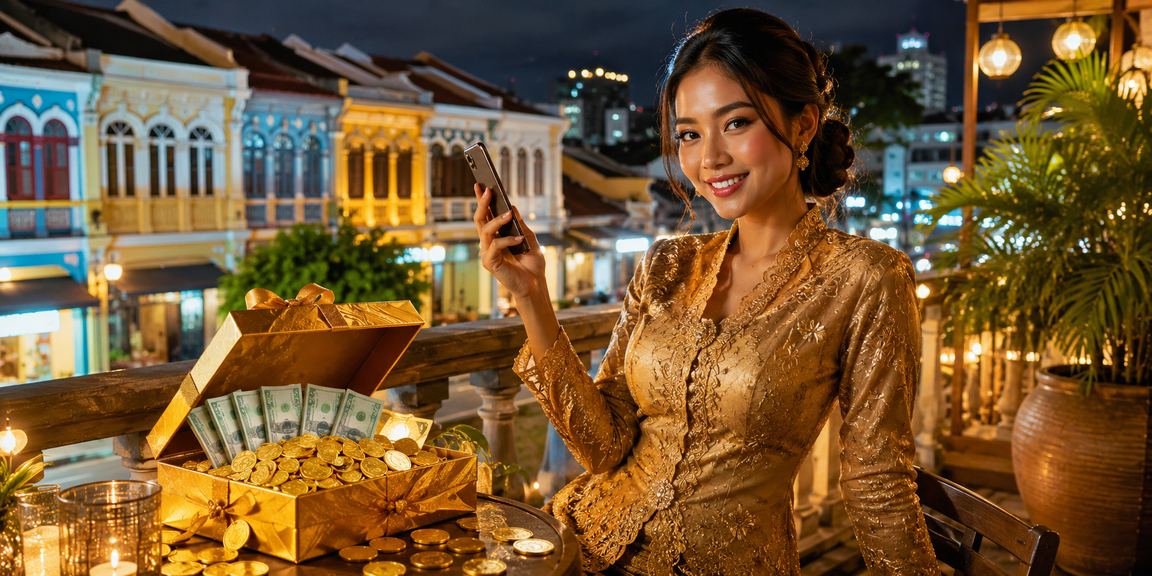 Pengalaman kasino mudah alih mewah di Penang dengan tema kebaya tradisional